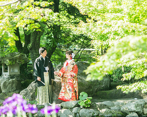 World Cultural Heritage Site Sengan-en.Photo Wedding Plan